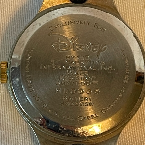 Tinker Bell Disney Watch 2 Tone Gold Silver Crystal Accent Adjustable Peter Pan - Picture 8 of 9